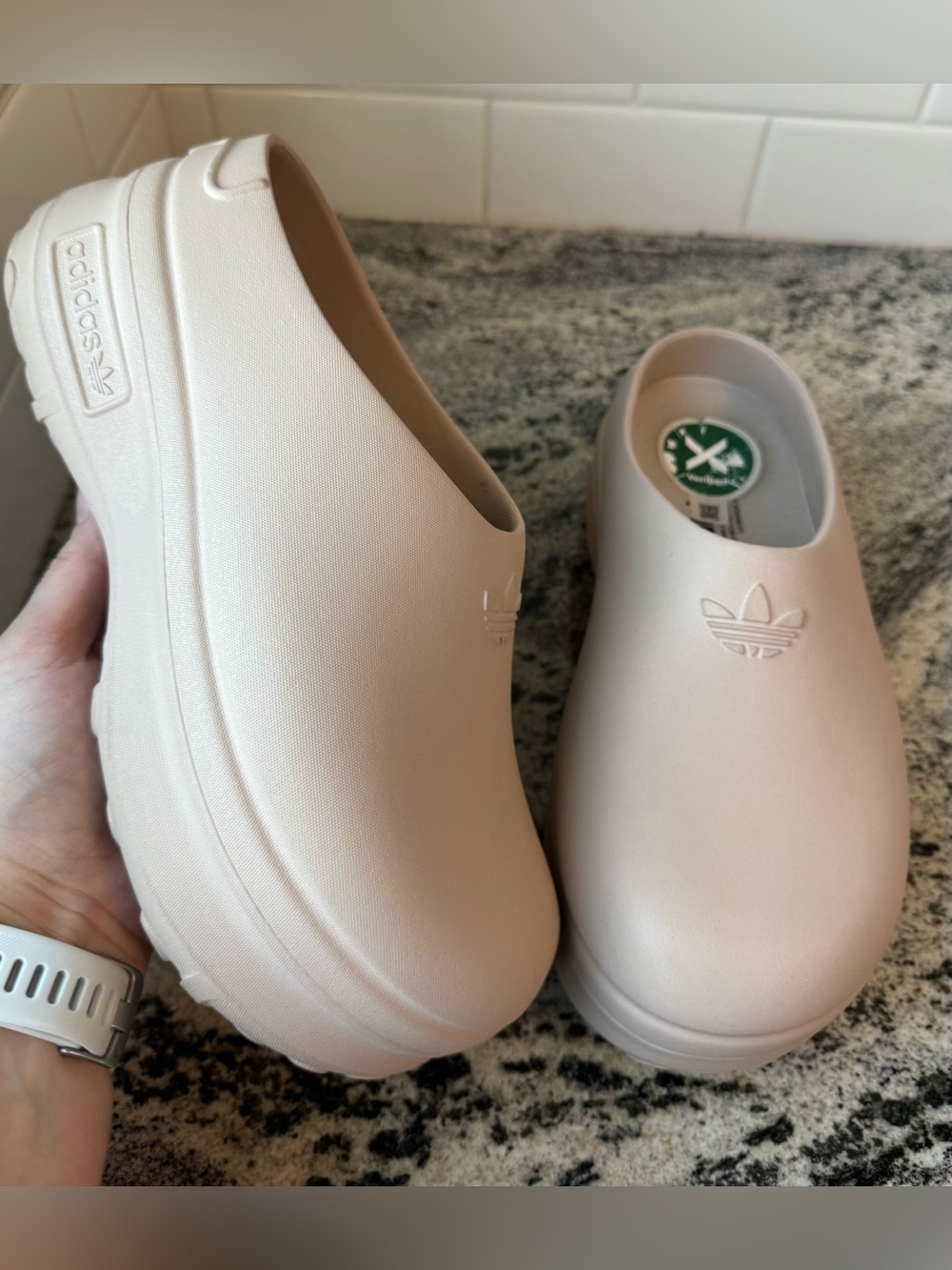 adidas adiFOM Stan Smith Mules in Wonder Taupe. W 8. EUC.